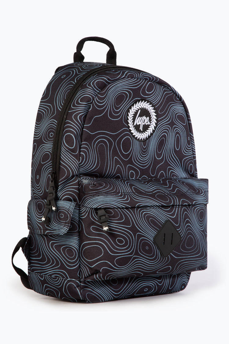HYPE BLACK TOPOGRAPHIC BACKPACK