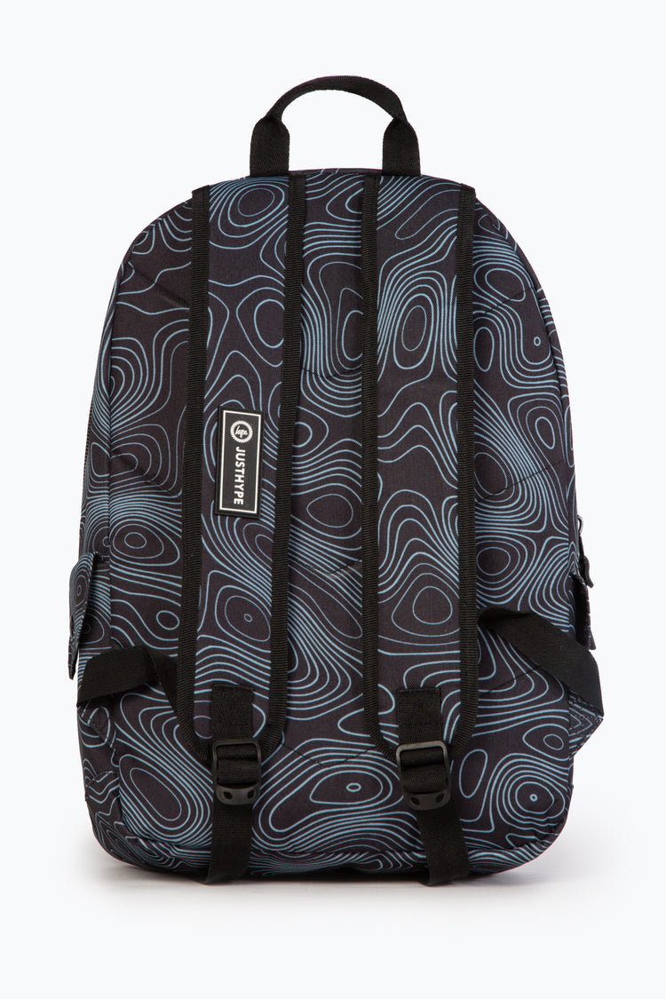 HYPE BLACK TOPOGRAPHIC BACKPACK