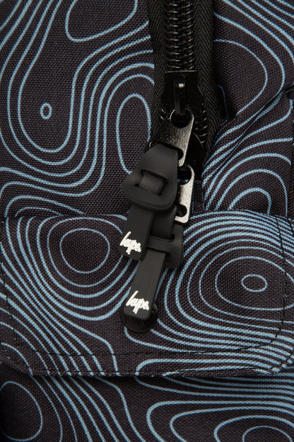 HYPE BLACK TOPOGRAPHIC BACKPACK