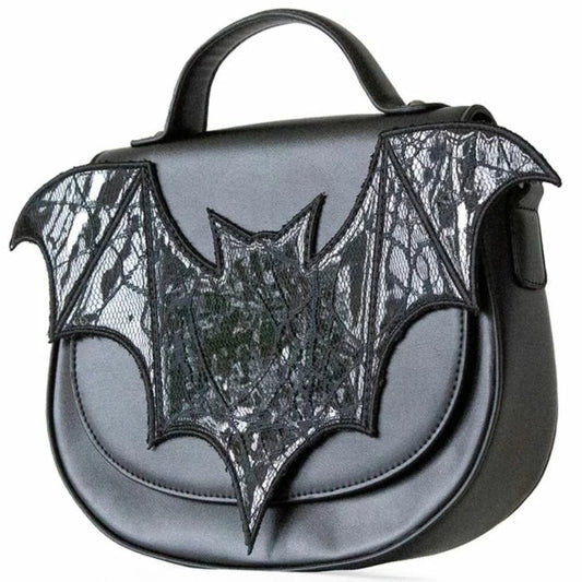 BANNED BELLATRIX BAT FAUX LEATHER GOTHIC SHOULDER BAG