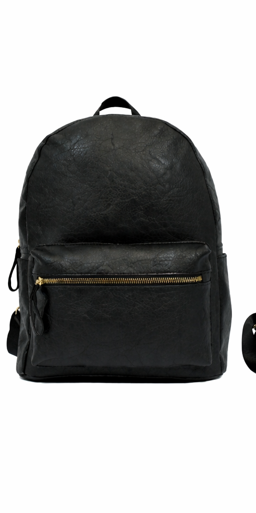 Black small backpack.