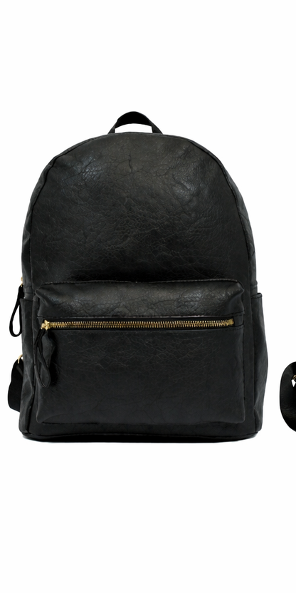 Black small backpack.