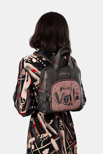 Parisian short-handle medium backpack