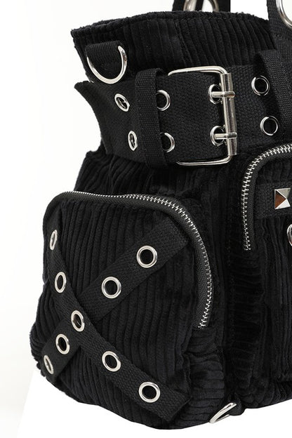 Black SWEET REVENGE HANDBAG...cord bag 🖤