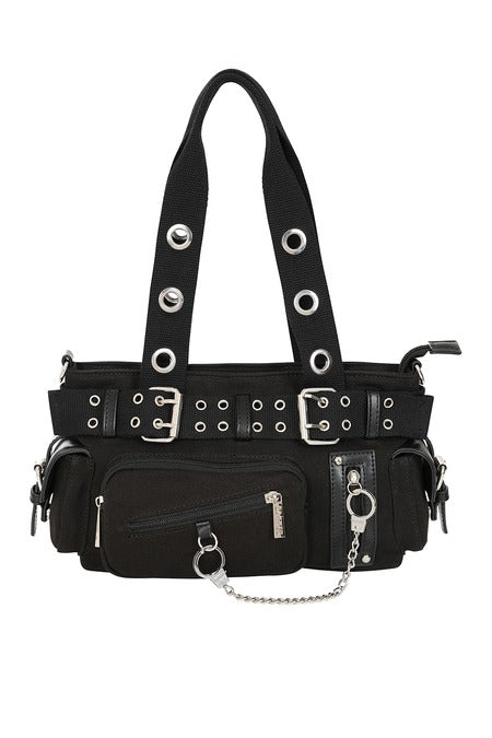 Black FANG FLICKER HANDBAG-Banned Apparel
