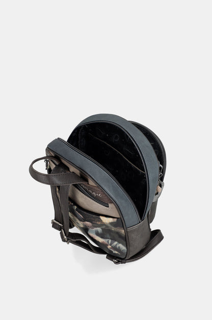Real backpack with front pocket