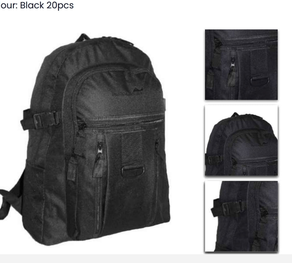 Borderline black backpack