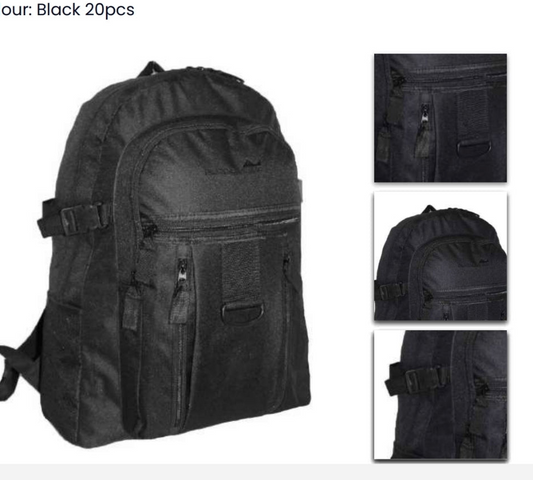 Borderline black backpack