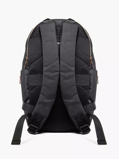 EASYJET under seat backpack 45x36x20cm in Black with rose gold trim.