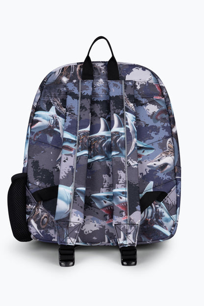 Hype Kids Grey Mechanic Sharks Iconic Backpack