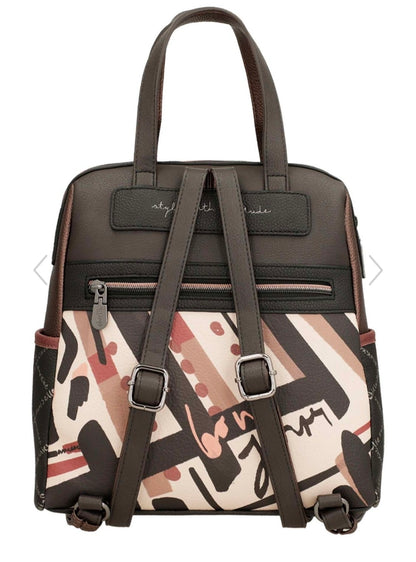 Parisian short-handle medium backpack