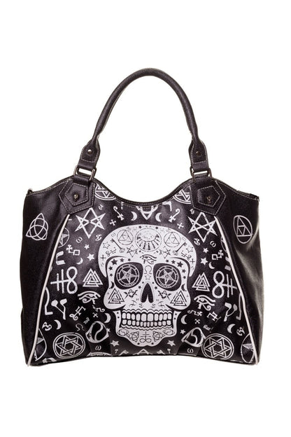 Black Black Skull Pentagram Handbag
Brand : Lost Queen