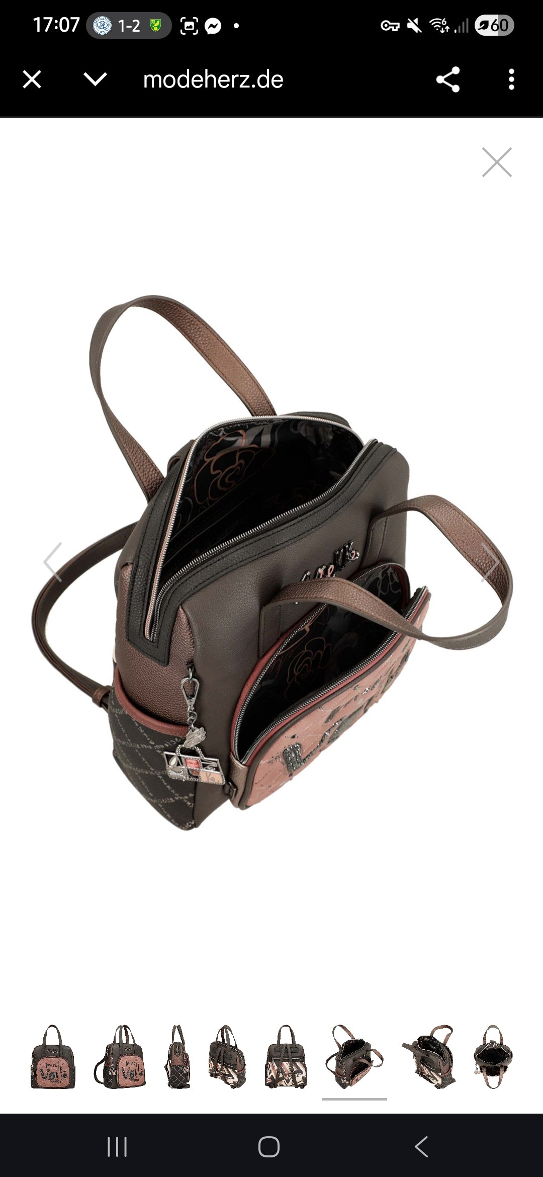 Parisian short-handle medium backpack