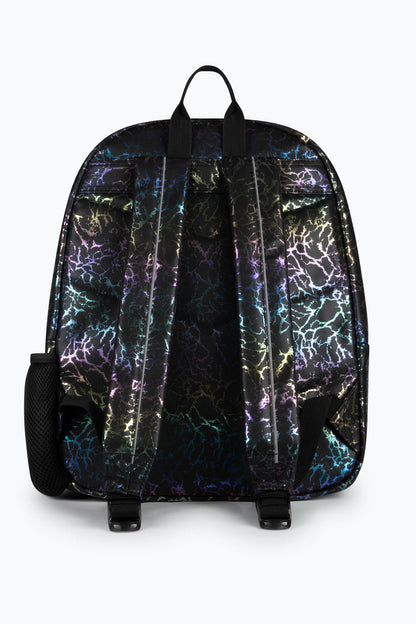 Hype Kids Black Glitter Lightning Iconic Backpack