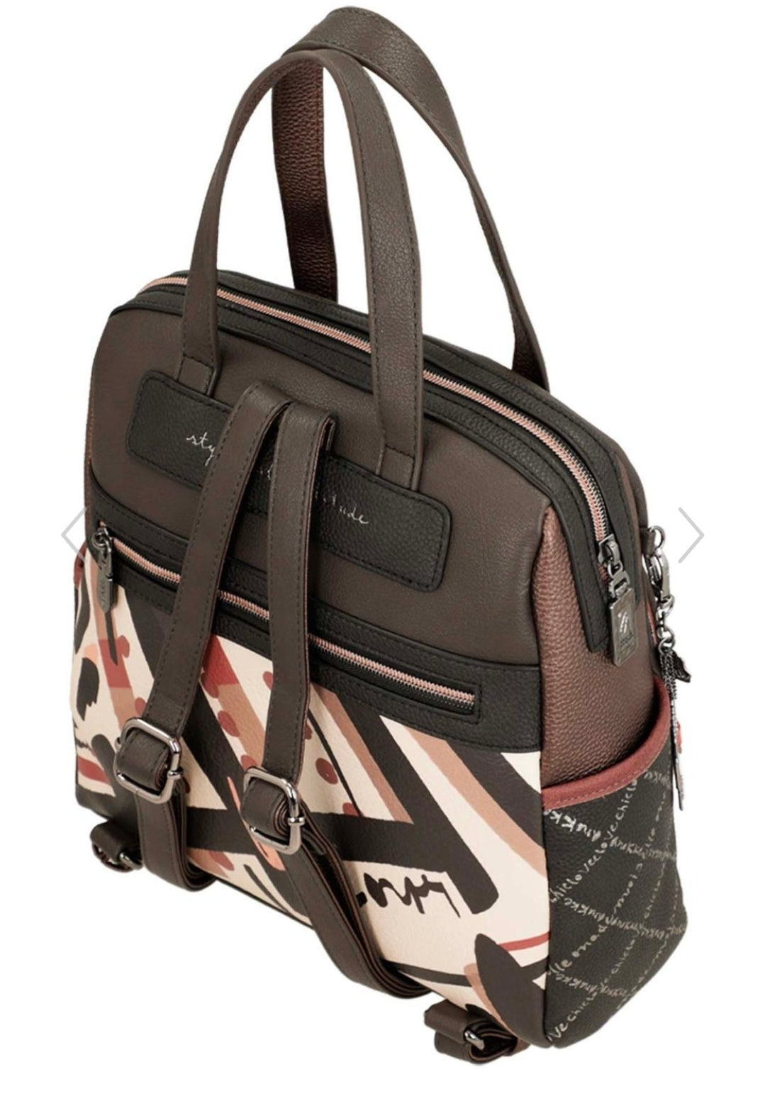 Parisian short-handle medium backpack