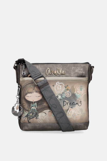 Real crossbody bag with front pocket