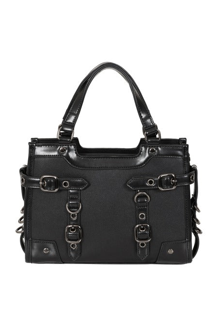 Black Ledger Satchel Bag