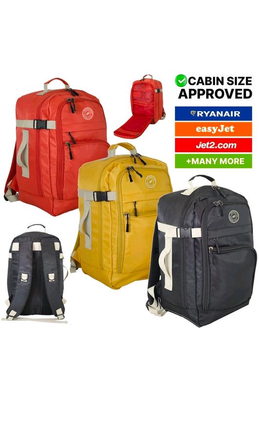 RYANAIR 40x20x25 Underseat Backpack Cabin Bag Nylon Travel Rucksack EasyJet.