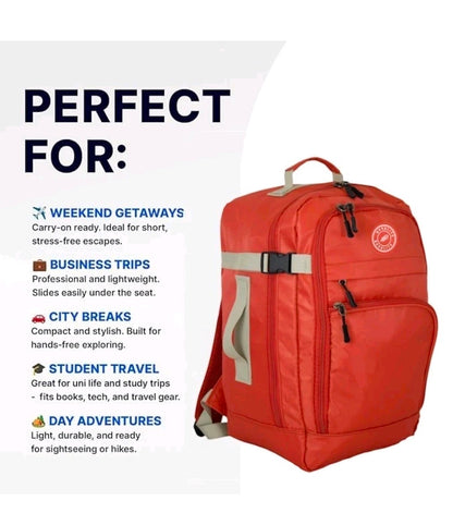 RYANAIR 40x20x25 Underseat Backpack Cabin Bag Nylon Travel Rucksack EasyJet.