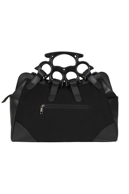 Black Iron Halo Knuckle Top Handle Bag