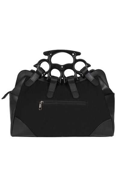 Black Iron Halo Knuckle Top Handle Bag