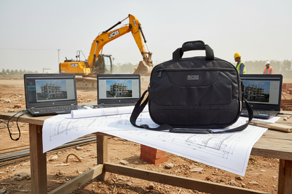 JCB Laptop Bag Up To 16in Notebook Messenger Bag Laptop Shoulder Travel Black