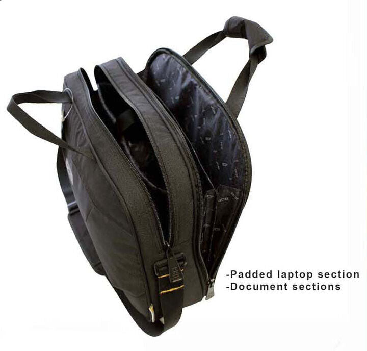 JCB Laptop Bag Up To 16in Notebook Messenger Bag Laptop Shoulder Travel Black