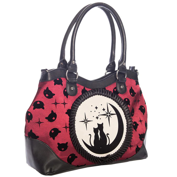 BANNED LUNAR SISTERS BAG BURGUNDY/BLACK
